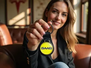 Saab Clé Cuir Modulable Solide Touch Pro